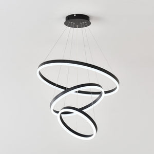 Modern 3 Rings Chandelier with Remote Control