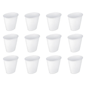 Sterilite Petite 1.5-Gallon Home Oval Vanity Trash Wastebasket, White (12 Pack)