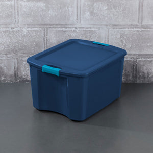 Sterilite 18 Gal Latch and Carry Stackable Storage Bin with Latching Lid, 6 Pack
