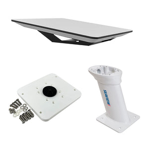 KVH Starlink Flat Panel Kit w/10" Seaview Pedestal Mount  ADASTLKA Starlink Top Plate - Activation  Service Plans Through KVH ONLY