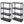 Gracious Living 4 Shelf Fixed Height Medium Duty Storage Rack, 2 Pack, Black