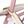 3 Pieces Patio Bistro Balcony Metal Chair Table Set - Pink