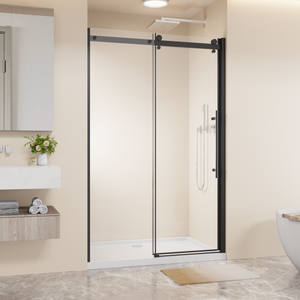 48 in W x 72 in H Frameless Sliding Shower Door