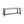 Equilibrium Outdoor Dining Table with Wooden Frame and Slat Top