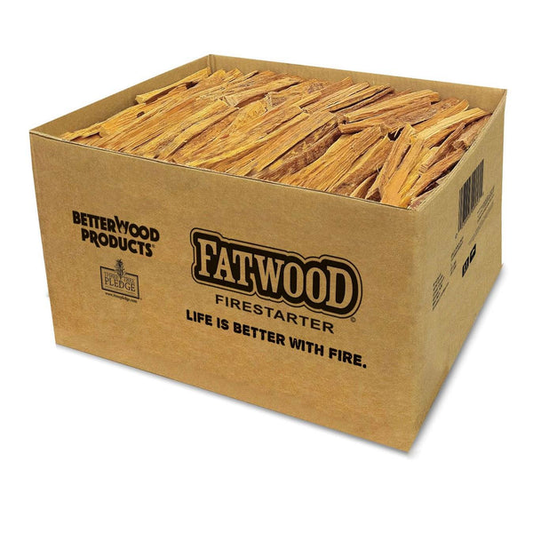 Betterwood Products Natural Hand Split Fatwood 25 Pound Firestarter (2 Pack)