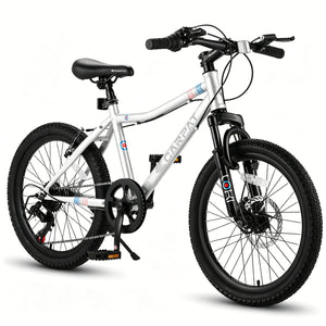 20 Inch Kids Mountain Bike, 7-Speed with Front Suspension