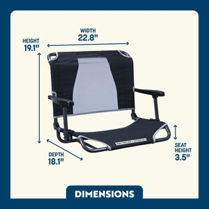 GCI Outdoor Big Comfort Stadium Chair with Arms - Case Pack Bundle