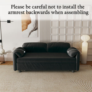 Sofa, Dual Purpose Lounge With Retractable Queen Size Bed