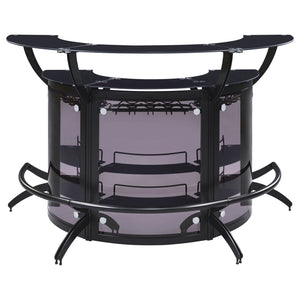 Elaina - 3 Piece Curved Freestanding Home Bar - Black