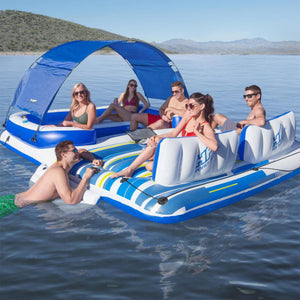 Bestway Hydro-Force Tropical Breeze 6 Person Inflatable Party Island Water Float