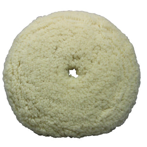Presta White Wool Aggressive Cutting Pad - 9"