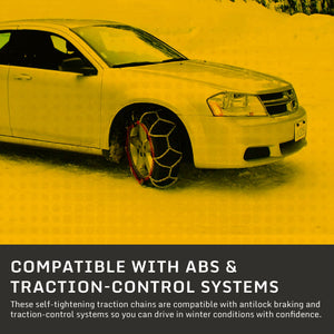 Auto-Trac Series 2300 Pickup Truck/SUV Traction Snow Tire Chains, Pair (2 Pack)