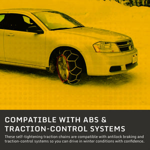 Auto-Trac Series 2300 Pickup Truck/SUV Traction Snow Tire Chains, Pair (2 Pack)
