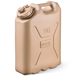Scepter Lightweight BPA 5 Gallon 20 Liter Portable Water Storage Container, Sand