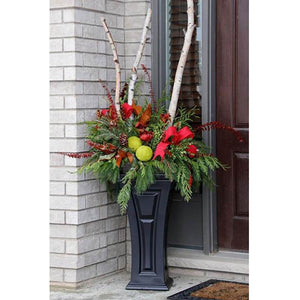 FCMP Outdoor Heritage Self Watering Outdoor Garden Patio Planter Pot, 2 Pack - TRAPSKI