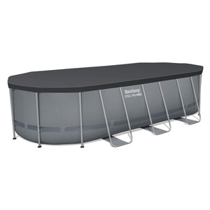 Bestway Steel Pro MAX 18' x 9' x 48" Oval Above Ground Outdoor Swimming Pool Set