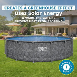 Bestway Flowclear 18' Round Solar Pool Cover for Above Ground Pools (Cover Only)