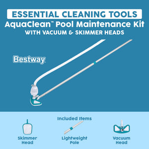 Bestway Flowclear AquaClean 110 Inch Pool Vacuum for 20 Feet Above Ground Pools