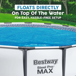 Bestway Flowclear 14 Feet Round Above Ground Pool Solar Pool Cover Only, Blue