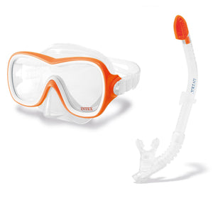 Intex Wave Rider Hypoallergenic Latex Free Mask & Easy Flow Snorkel Swim Set - TRAPSKI