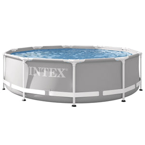 Intex 10'x30" Prism Metal Frame Round Outdoor Above Ground Swimming Pool, No Pump