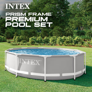 Intex 10 Foot x 30 Inches Pool w/ 10-Foot Round Above Ground Pool Cover