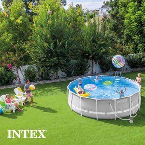 Intex 10 Foot x 30 Inches Pool w/ 10-Foot Round Above Ground Pool Cover