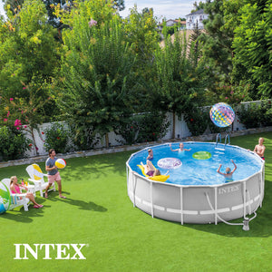 Intex 10 Foot x 30 Inches Pool w/ 10-Foot Round Above Ground Pool Cover