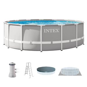 Intex 15ft x 48in Prism Above Ground Swimming Pool Set with Ladder and Cover