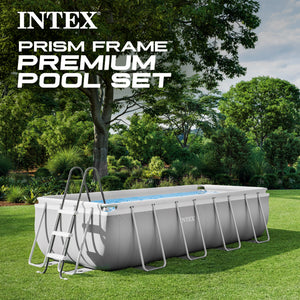 Intex 16' x 8' x 42" Prism Frame Rectangular Above Ground Swimming Pool Set
