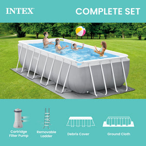 Intex 16' x 8' x 42" Prism Frame Rectangular Above Ground Swimming Pool Set