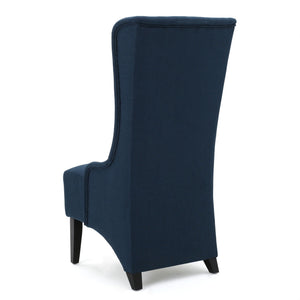 Alight Upholstered Dining Chair With High Back And Birch Wood Legs