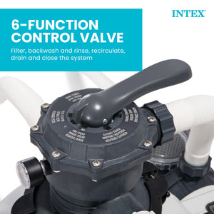 Intex 26651EG 3,000 GPH Above Ground Pool Sand Filter Pump with Automatic Timer