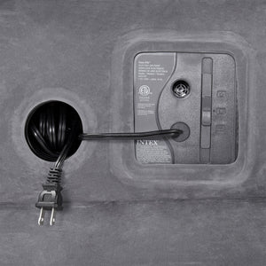 Intex Ultra Plush Inflatable Bed Air Mattress w/ Built-in Pump, Headboard, Queen