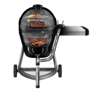 Char Broil 327 Square Inch Kamander Outdoor Cooking Steel Charcoal Grill, Black