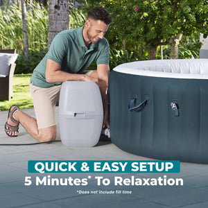 Bestway SaluSpa Miami AirJet 4-6 Person Inflatable Hot Tub w/ EnergySense Cover