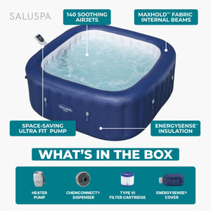 Bestway SaluSpa Hawaii Smart AirJet Inflatable Hot Tub with EnergySense Cover