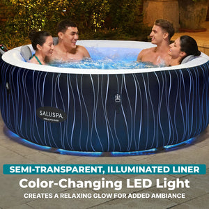 Bestway SaluSpa Hollywood EnergySense Luxe AirJet Inflatable Hot Tub, Black