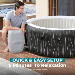 Bestway SaluSpa Hollywood EnergySense Luxe AirJet Inflatable Hot Tub, Black
