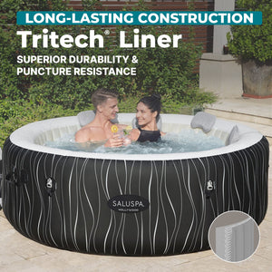 Bestway SaluSpa Hollywood EnergySense Luxe AirJet Inflatable Hot Tub, Black