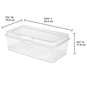 Sterilite Plastic Stacking FlipTop Latching Storage Box Container, Clear 18 Pack