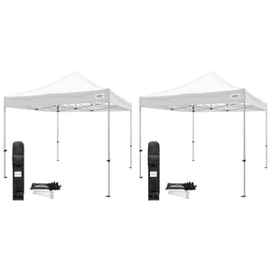 Caravan Canopy TitanShade 10 x 10 Steel Portable Instant Canopy, White (2 Pack)