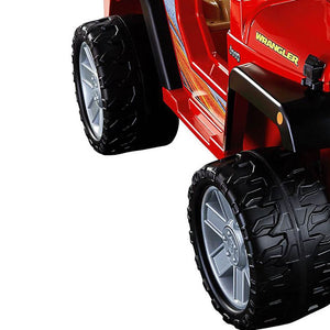 Fisher Price Power Wheels Realistic Jeep Wrangler 2 Seat Kid's Ride On Car, Red