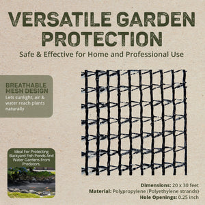 DeWitt Deluxe PN30-2030 30 x 20 Ft Heavy Duty Backyard Fish Pond Netting Cover