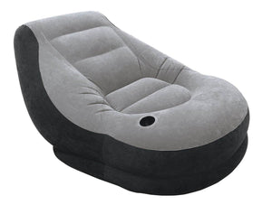 Intex Inflatable Ultra Lounge Chair With Cup Holder And Ottoman Set (3 Pack) - TRAPSKI