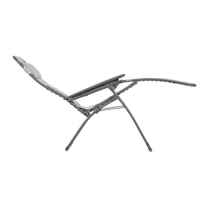 Lafuma Futura Zero Gravity Outdoor Steel Framed Lawn Recliner Chair, Seigle Grey