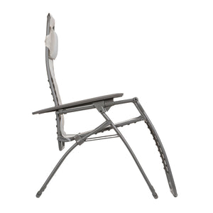 Lafuma Futura Zero Gravity Outdoor Steel Framed Lawn Recliner Chair, Seigle Grey