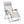 Lafuma Futura Zero Gravity Outdoor Steel Framed Lawn Recliner Chair, Seigle Grey