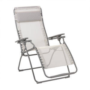 Lafuma Futura Zero Gravity Outdoor Steel Framed Lawn Recliner Chair, Seigle Grey