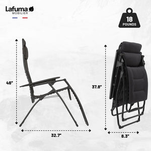 Lafuma Futura Air Comfort Zero Gravity Indoor Outdoor Recliner Chair, Acier